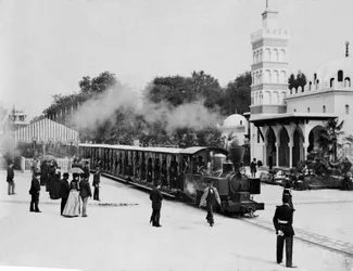 Train to Take Visitors Around the Site of the Paris Exhibition, 1889